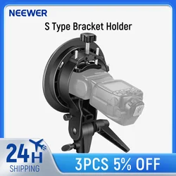 NEEWER S Type Bracket Holder with Bowens Mount for Square Head Flash Speedlite Compatible with Godox AD200Pro NEEWER Z760 NW760
