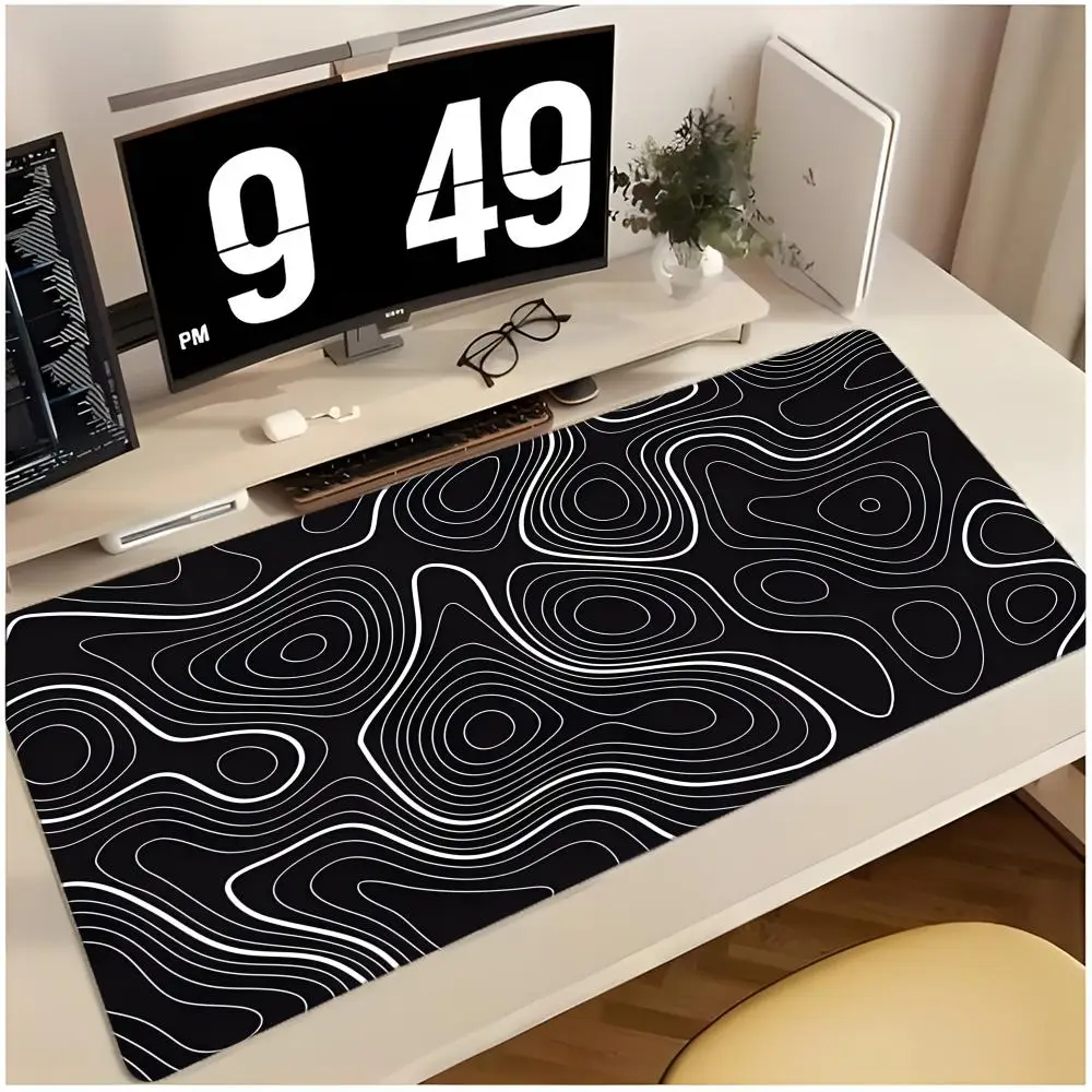 abstract art Strata Liquid 2 Mouse Pad Large Mouse Pad Desk Mat Non-Slip Board Game Mat Stitched Edges