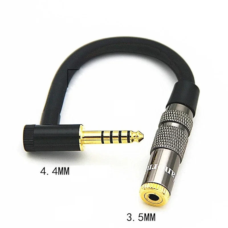 HIFI 4.4MM Balanced Headphone Adapter Audio Cable 4.4 to 3.5mm 2.5mm 6.35mm XLR 4 Pin Male to Female Angle