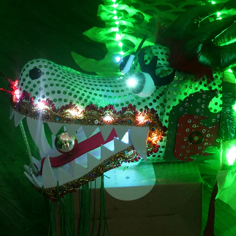 3M 5M Chinese Dragon Dance Performance Props Halloween Festival Party Decor Colorful LED Props New Year Fun Fitness Accessories