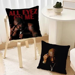 Rapper 2-2Pac Tupac S-Shakur Pillow Case Living Room Accent Couch Back Support Square Lounge Restful Nap Companion ﻿