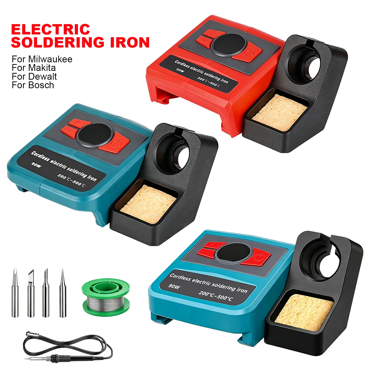 NEW Portable Cordless Soldering for Makita/Milwaukee/Bosch 18/20V Li-ion Battery Station Lithium Soldering Iron for DIY Projects