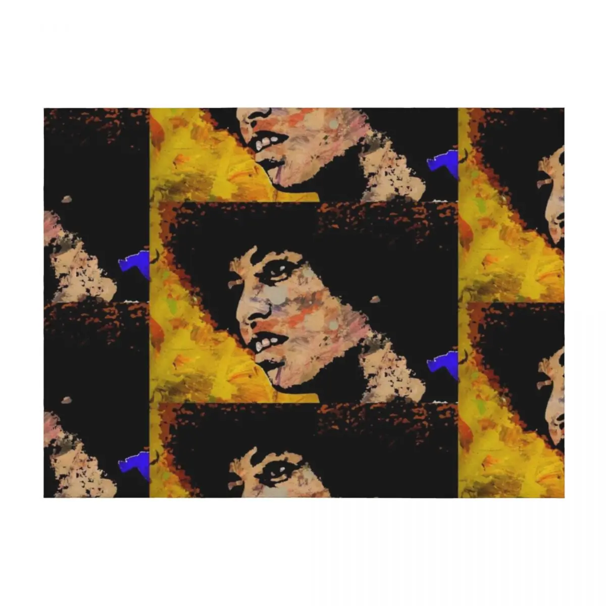 

ANGELA DAVIS-4C Throw Blanket Softest Plaid Comforter warm winter Blankets