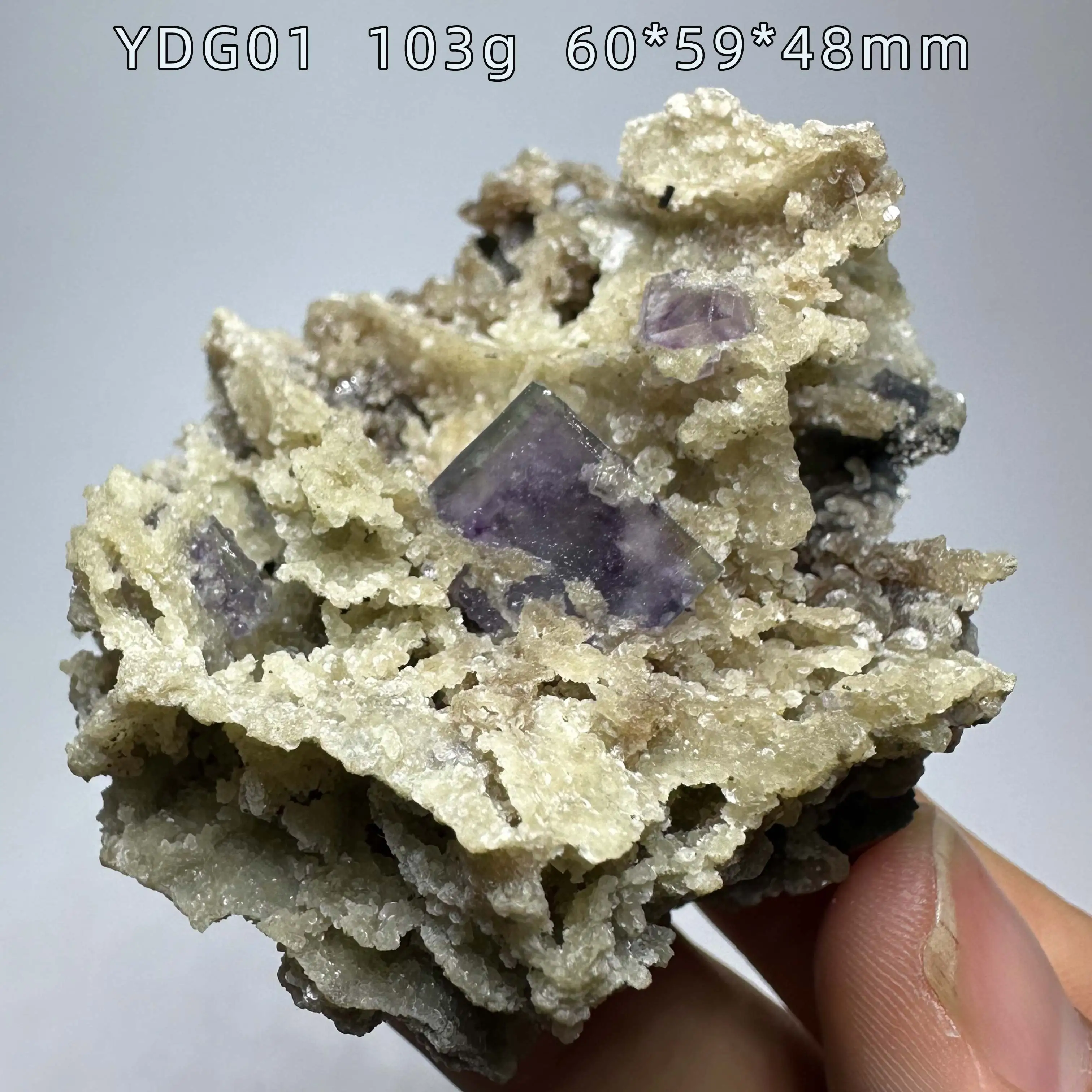 Natural Raw Stone Yaogangxian Fluorite Arsenopyrite Mineral Specimen Quartz Rock Crystal Home Decoration Healing Crystal