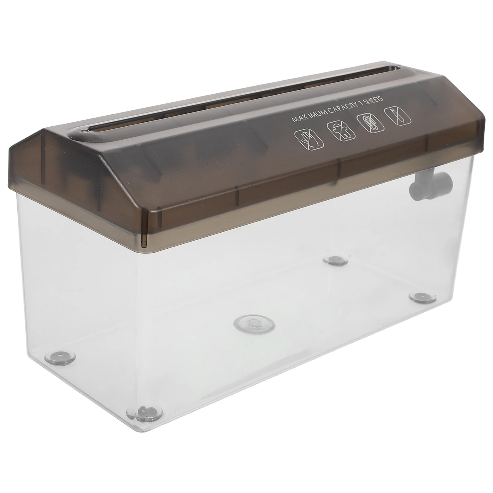 Distruggidocumenti manuale Mini portatile portatile per ricevute di documenti A4 Uso domestico in ufficio Striscia di acciaio PP silenziosa compatta