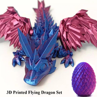 New 3D Print Dragon Ornament Desktop Ornament 3d Print Animals Home Office Crafts Print Characters Christmas Gift Action Figure