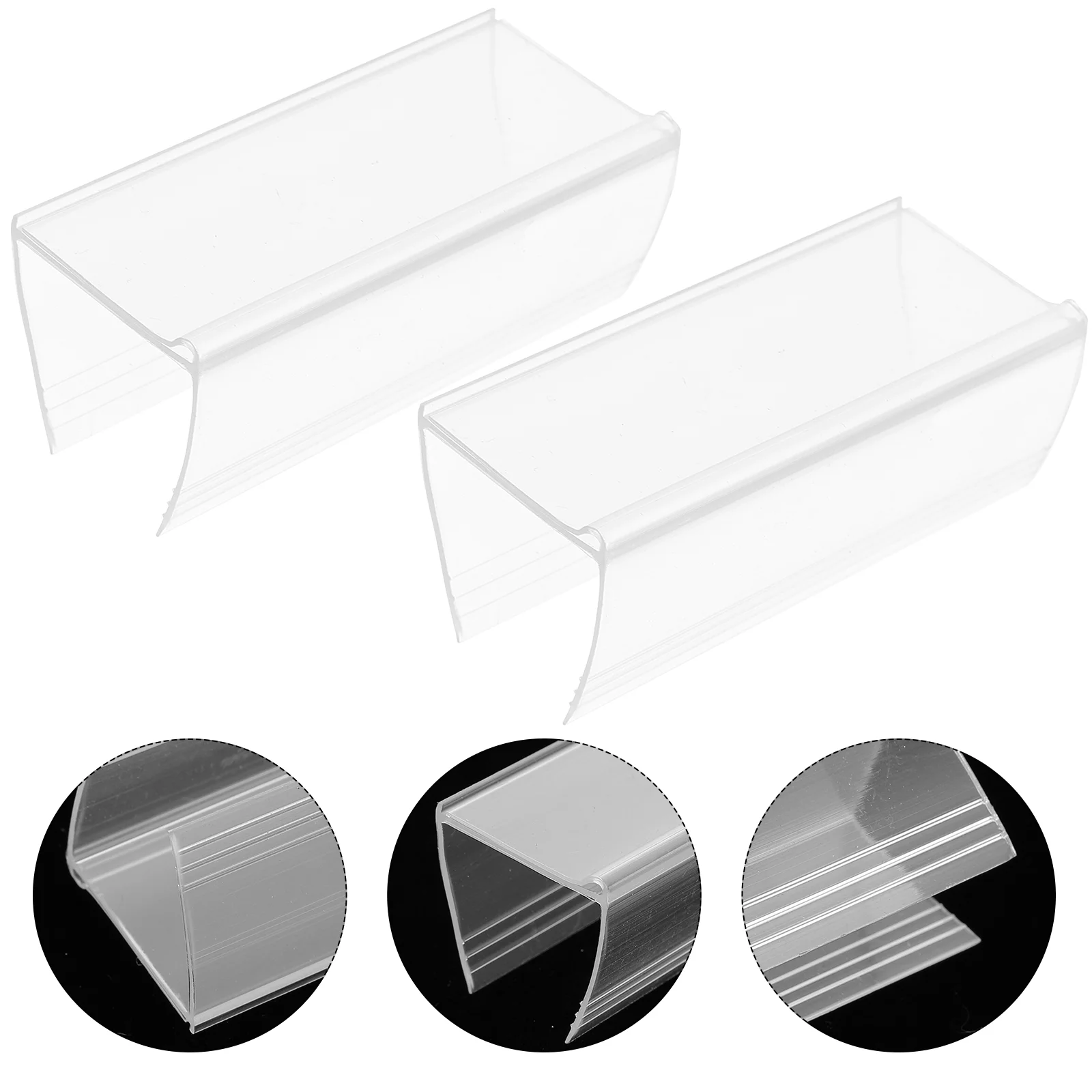 40 Pcs Counter Price Tag Shelving Brackets Stickers Plastic Cupcake Display Stand