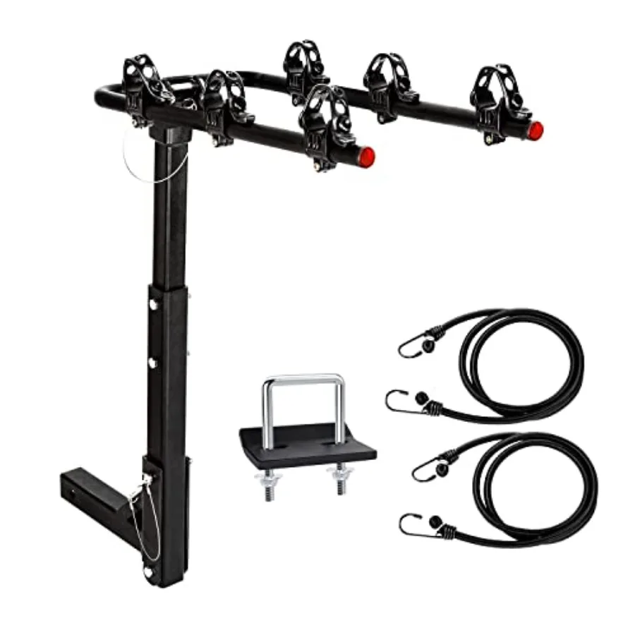 

Foldable Bicycle Rack for Cars Trucks SUV's and Minivans with 2'' Hitch Receiver Durable Platform Design for Easy Storage and T