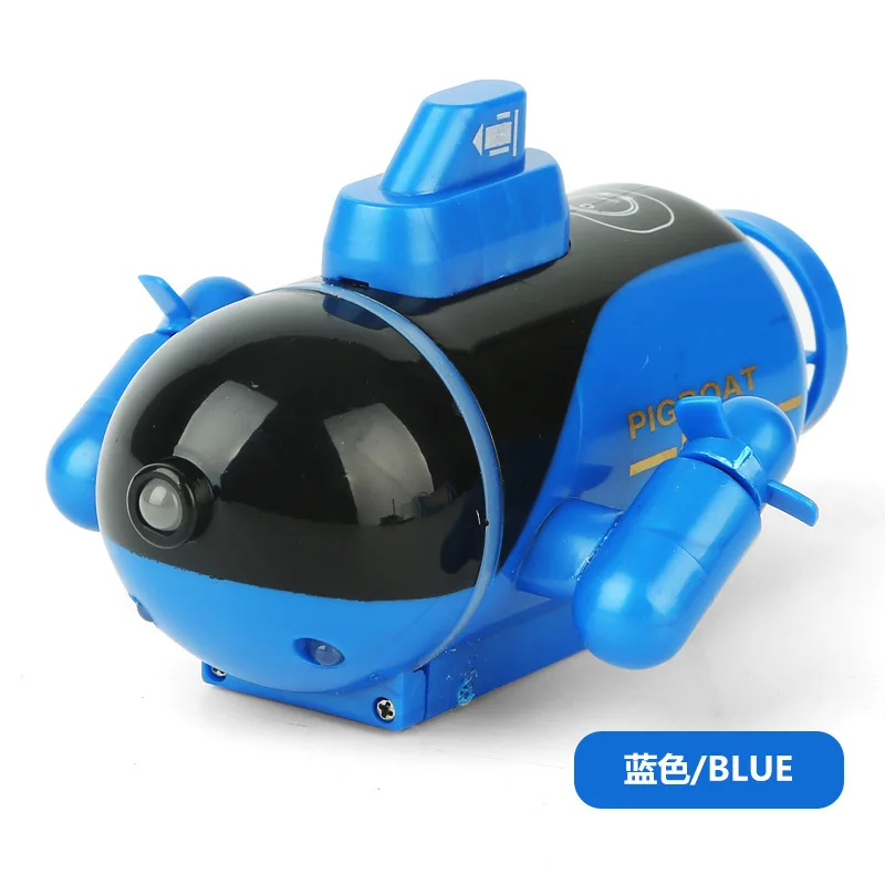 New Mini RC Submarine With LED Light Radio Control Boat Waterproof Charge Nuclear-powered Submarine Model Gift Toys for children