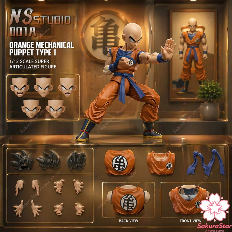 

【In Stock】NOX Studio 001A 002A 003 3 Styles Dragon Ball Son Goku Kaioken Outfit 1/12 Scale Action Figure Accessories Model