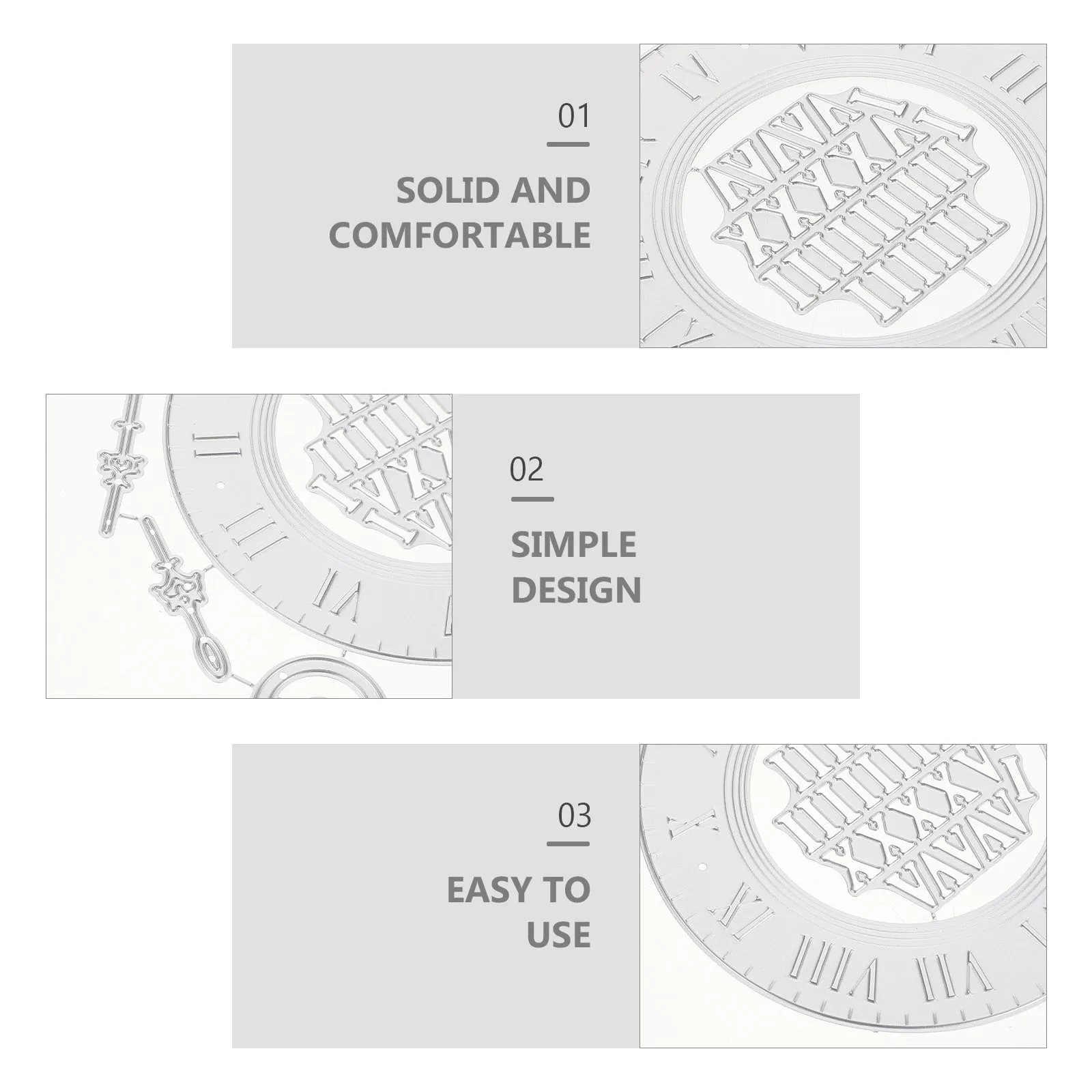 

Cutting Dies Metal Embossing Mold Carbon Steel Scrapbooking Card Making Supplies Clock Shaped Roman Numerals DIY Tool Craft