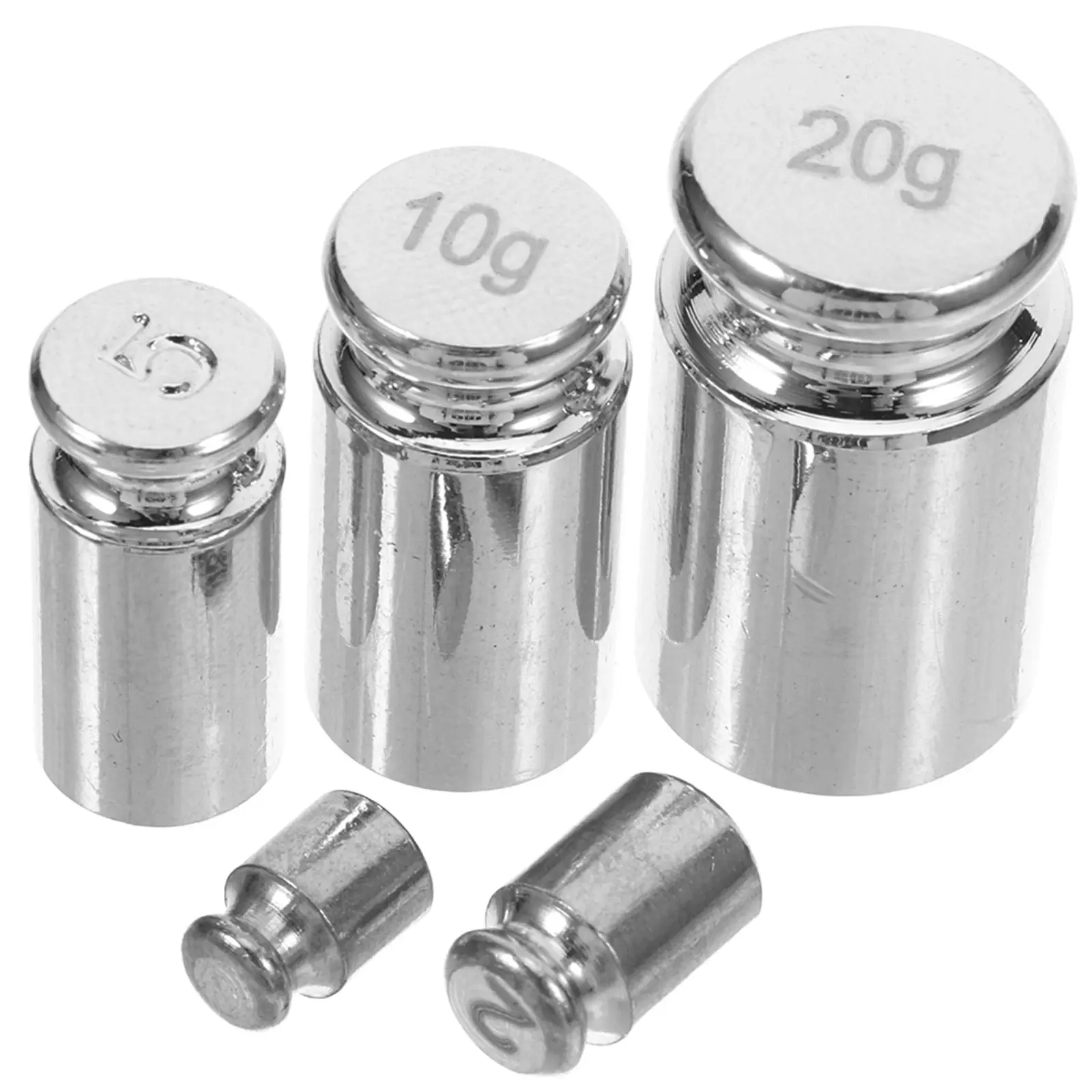 

5pcs Calibration Weights Set 1g 2g 5g 10g 20g Steel Chrome Digital Scale Balance Accurate Lightweight Portable Storage