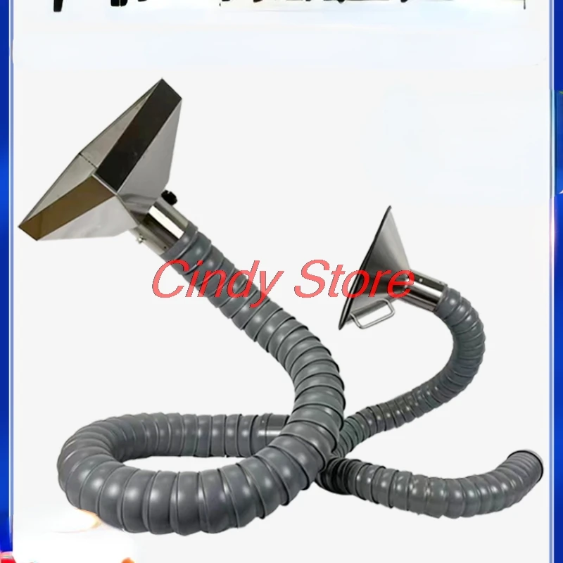 Flexible Smoke Exhaust Ventilator Pipe Positioning Bamboo Tube Suction Air Collector Hood Industrial Smoke Extraction System