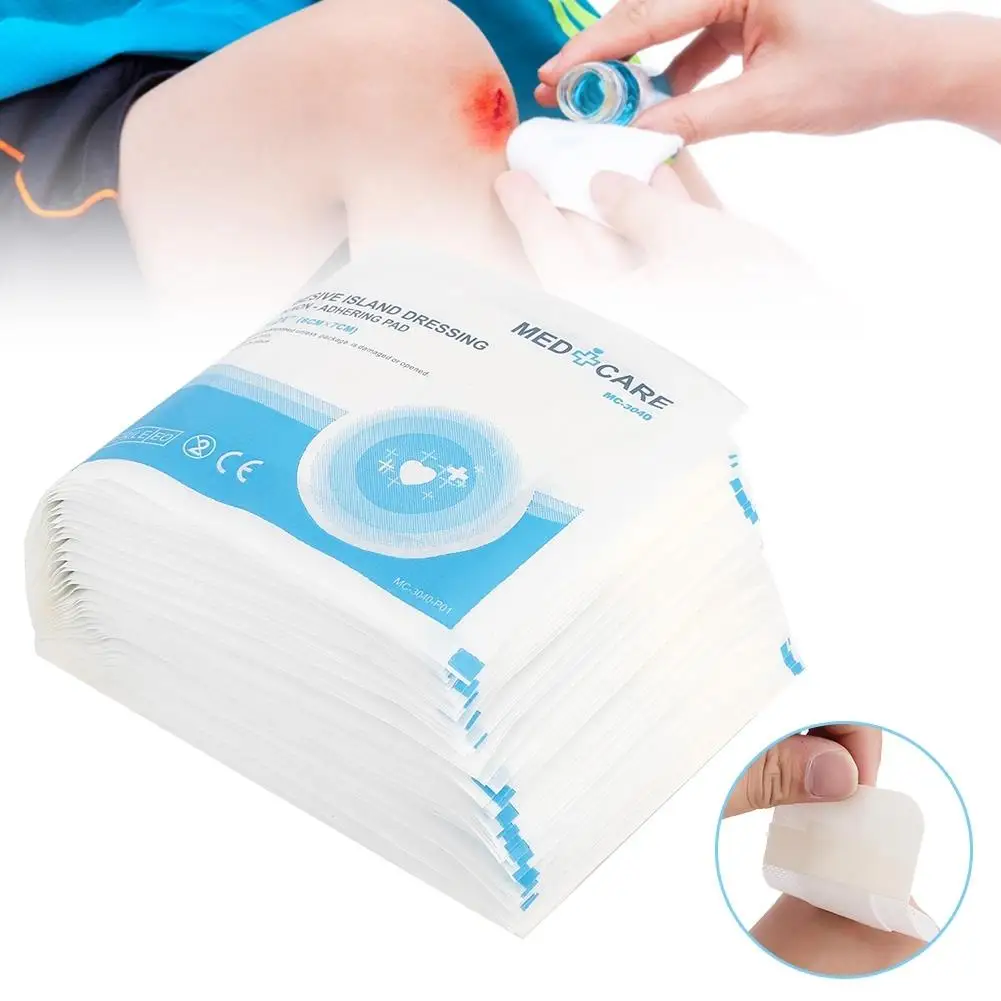 50PCS Waterproof Sterile Wound Dressing Patch - Breathable Medical Bandage Tape for Healing & Relaxation