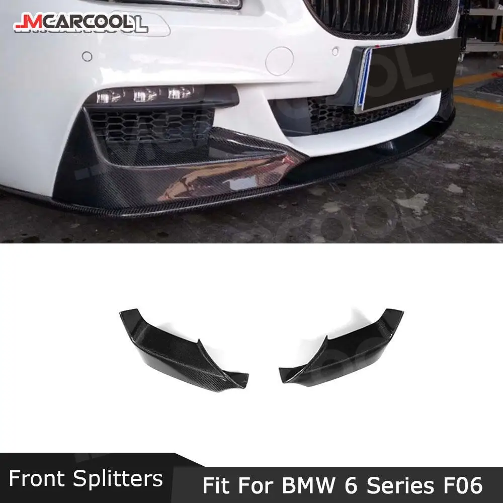 

Carbon Fiber Car Front Bumper Lip Splitters Flaps Cupwings for BMW 6 Series F06 F12 F13 M tech M sport 2012-2016 FRP Spoiler