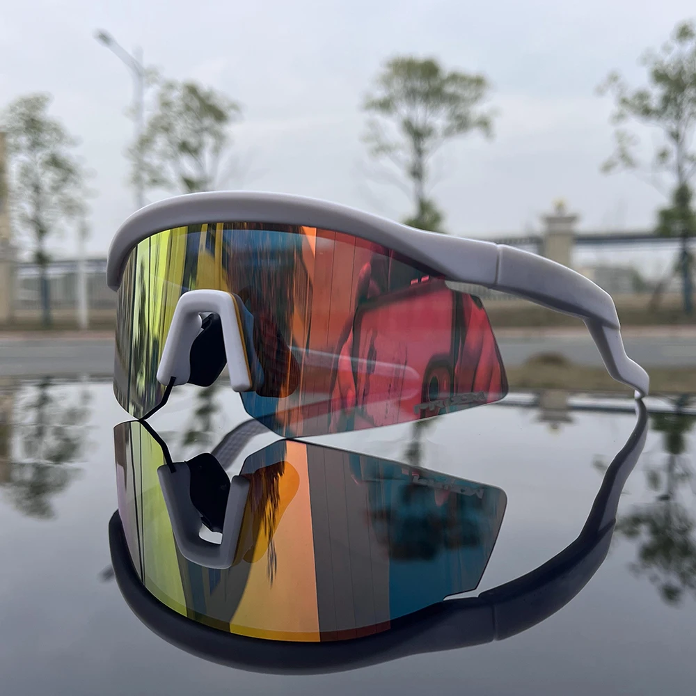 العلامة التجارية مصمم المتضخم الدراجات النظارات الشمسية للرجال مرآة الدراجة نظارات الرجال الذكور الدراجات نظارات Oculos UV400