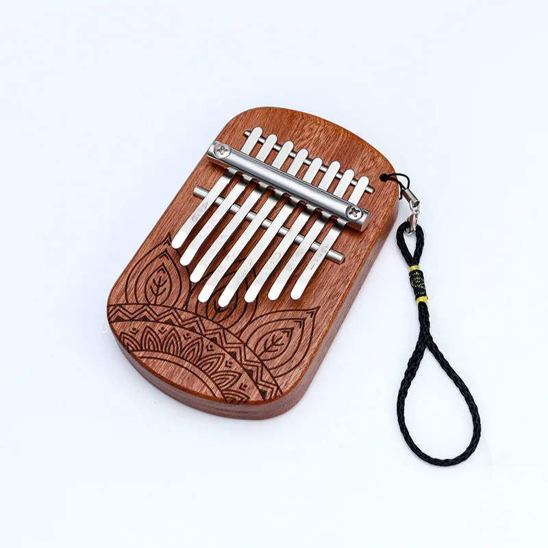 Mini Kalimba 8 Keys Finger Piano - Portable Thumb Piano Gift Kids Piano Set Beginners Musical Instruments Sapele