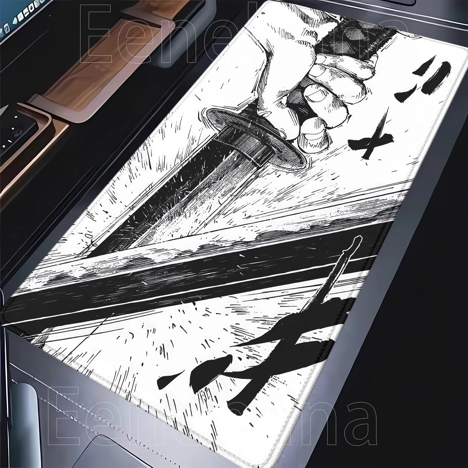 Mouse Pad Japanese Katana samurai Large Computer Office Game XXL Rubber Anti-slip Gaming Keyboard Mousepad HD Printing Desk Mat
