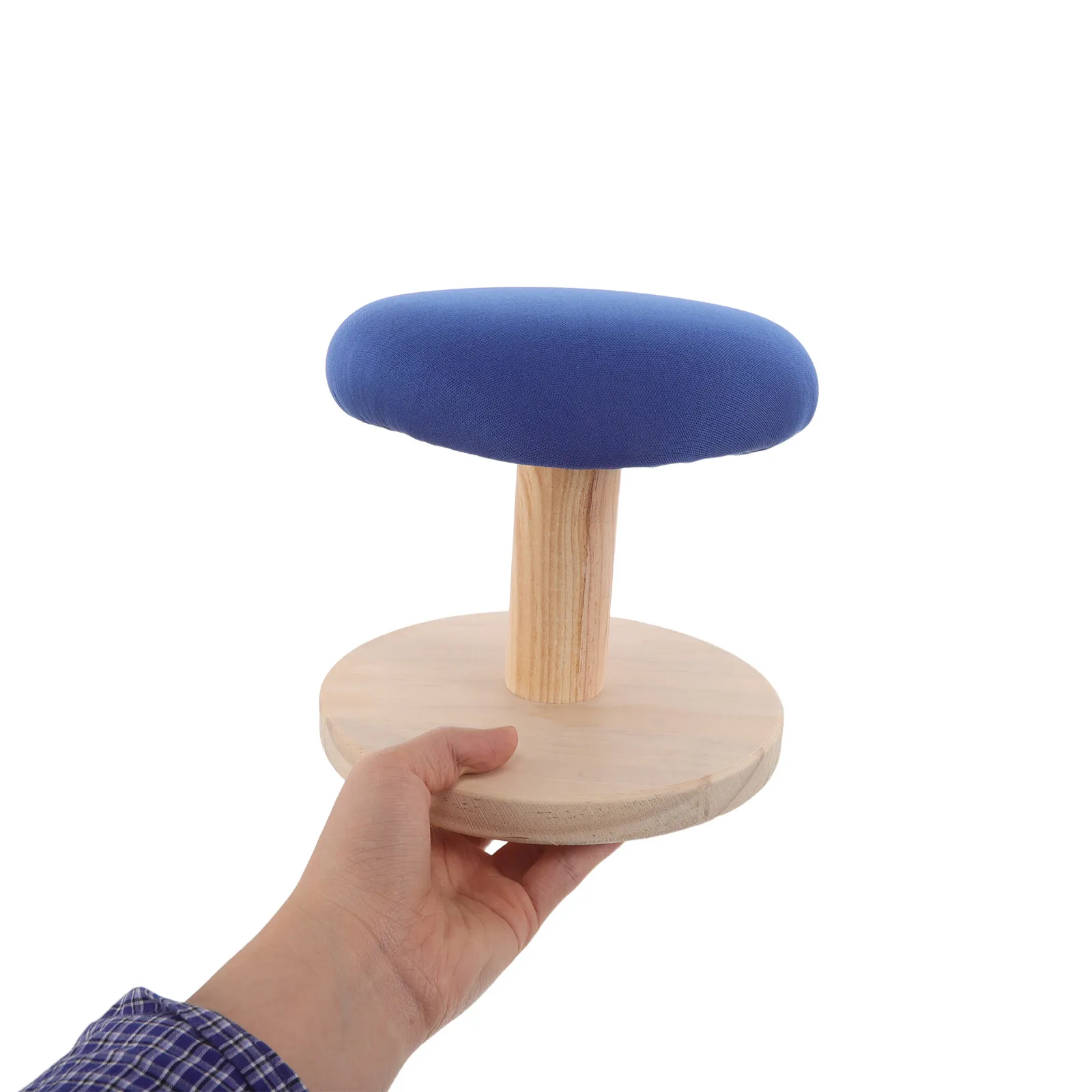 Small 18Cm Round Wooden Ironing Board for Sewing Tabletop Ironing Platform Portable Mini Iron Board for Collars Cuffs Bra Curved