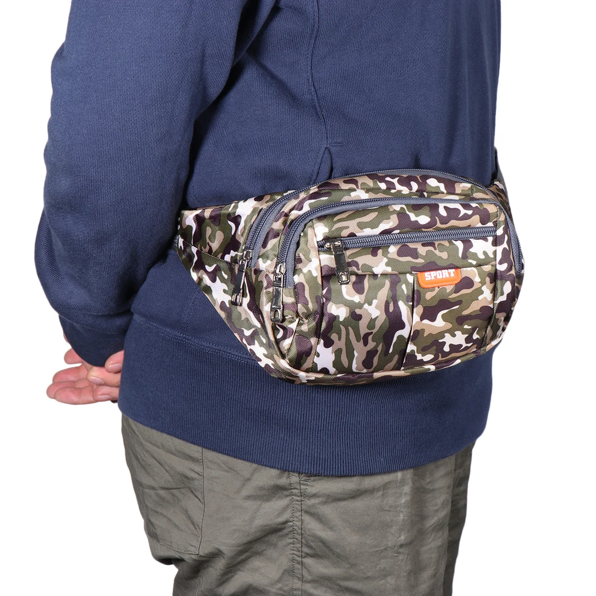 

Fanny Pack Camouflage Design Lightweight Waterproof Waist Pack for Outdoor Sports Travel Essential Storage Unisex Adjustable