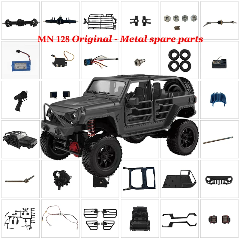 MN MN128 MN-128 RC Car Parts Tires Steering Gear Remote Controller Motherboard Wave Box Drive Shaft Bearing  Rc Crawler Parts