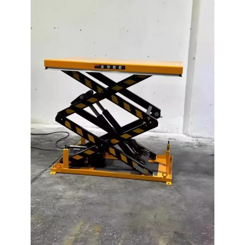 Electric hydraulic mobile automatic scissor type fixed lift table small car lift lifting platform - view 5