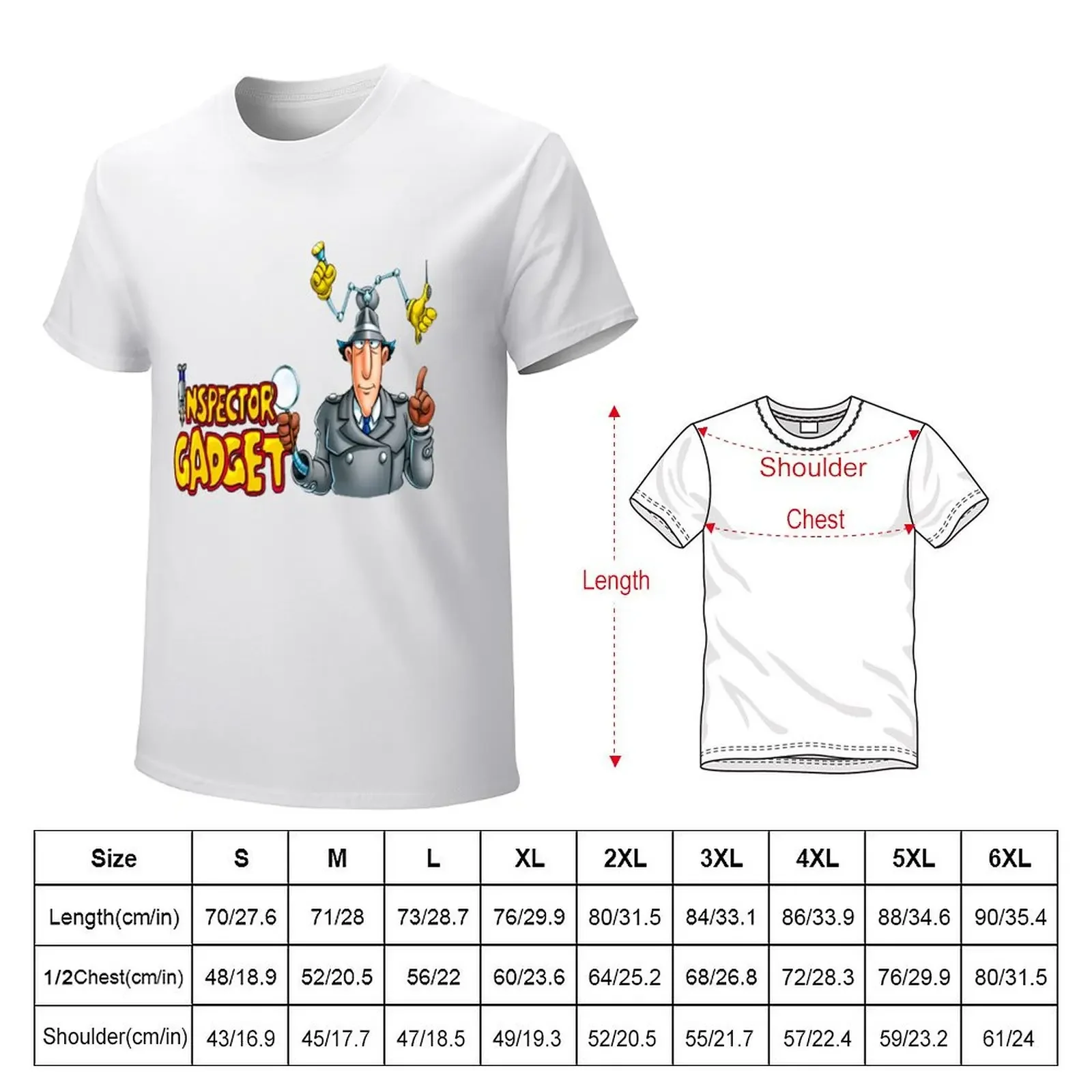 Inspector Gadget inspector gadget cartoon inspector gadget costume T-shirt summer tops blanks t shirts for men cotton