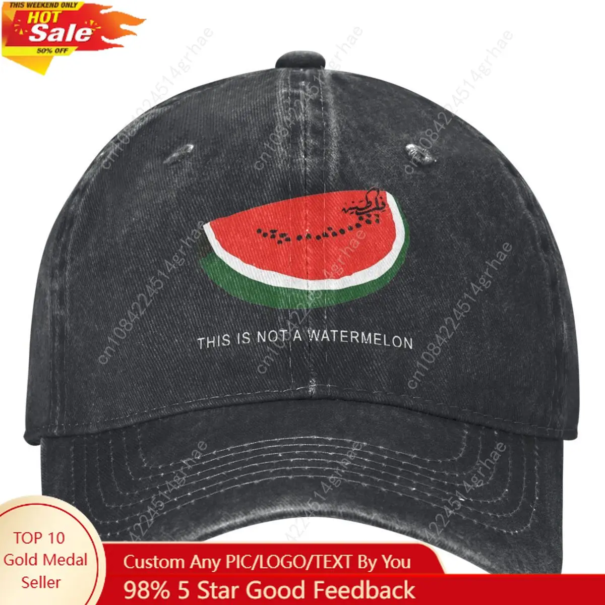 

This Is Not A Watermelon Outfit Unisex Style Baseball Caps Watermelon Freedom Trucker Hats Casual Wear Adjustable