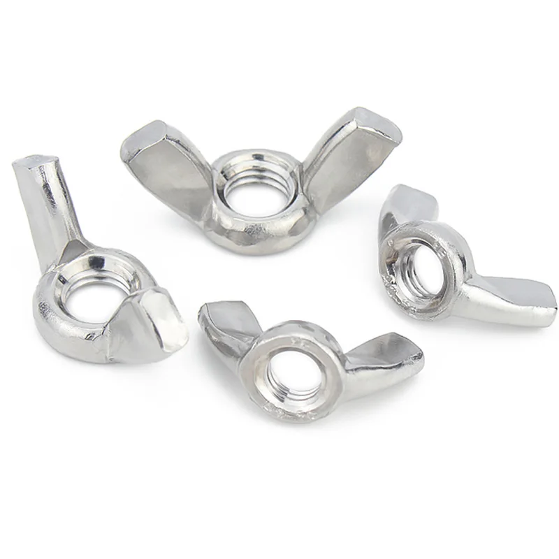 304/201/316 Stainless Steel Butterfly Shape Wing Nut Hand Twist Fastener M3 M4 M5 M6 M8 M10 M12