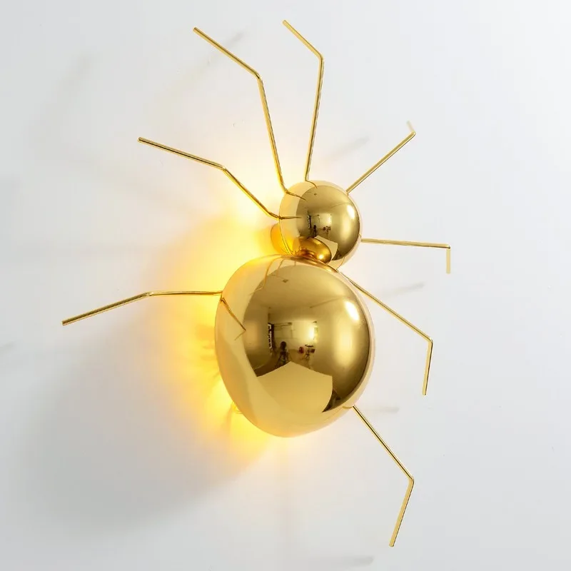 

Modern LED Wall Lamps Fixture Golden Spider Creative Decorative Sconces For Home Bedroom Living Room Dining Room