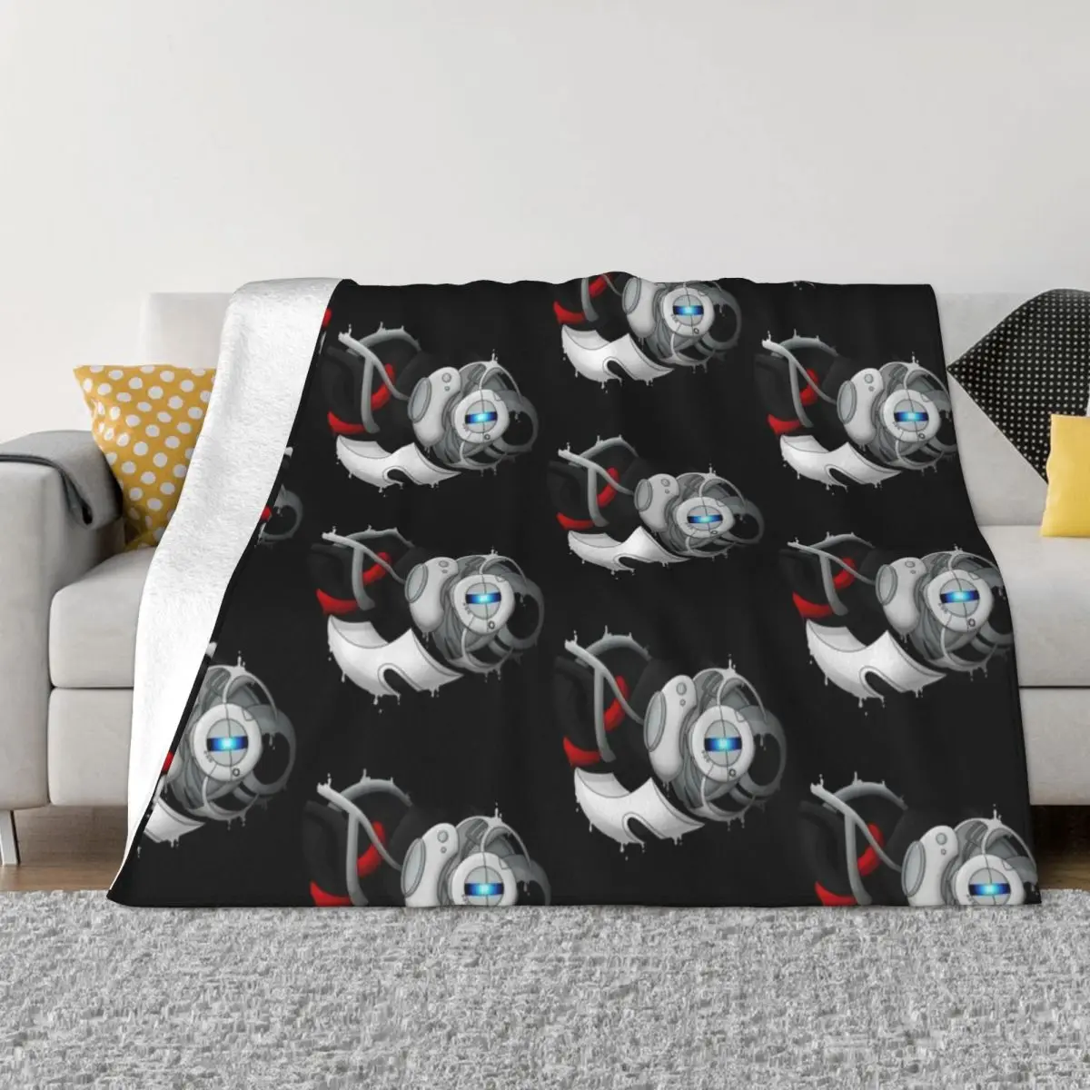 

Mega Wheatley Portal 2 Throw Blanket funny gift anime Soft Plush Plaid Nap Blankets