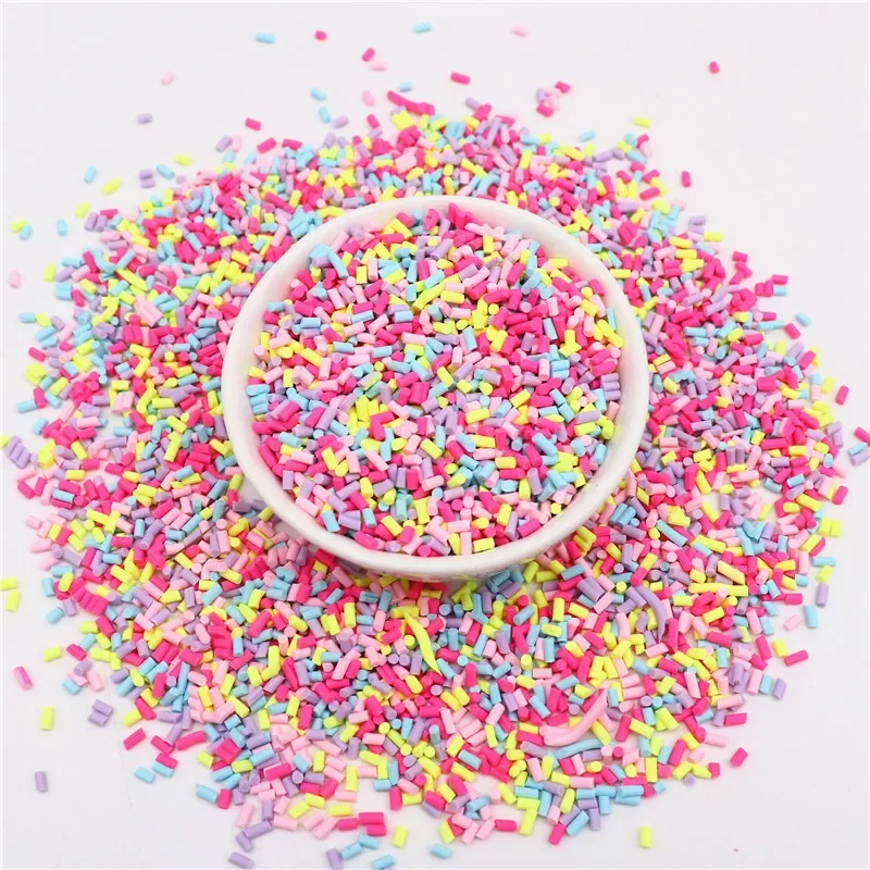 Colourful Mix Cylindrical Polymer Clay Slices Sprinkles for Slime Filling Clay DIY Crystal Crafts Tiny plastic klei Accessory