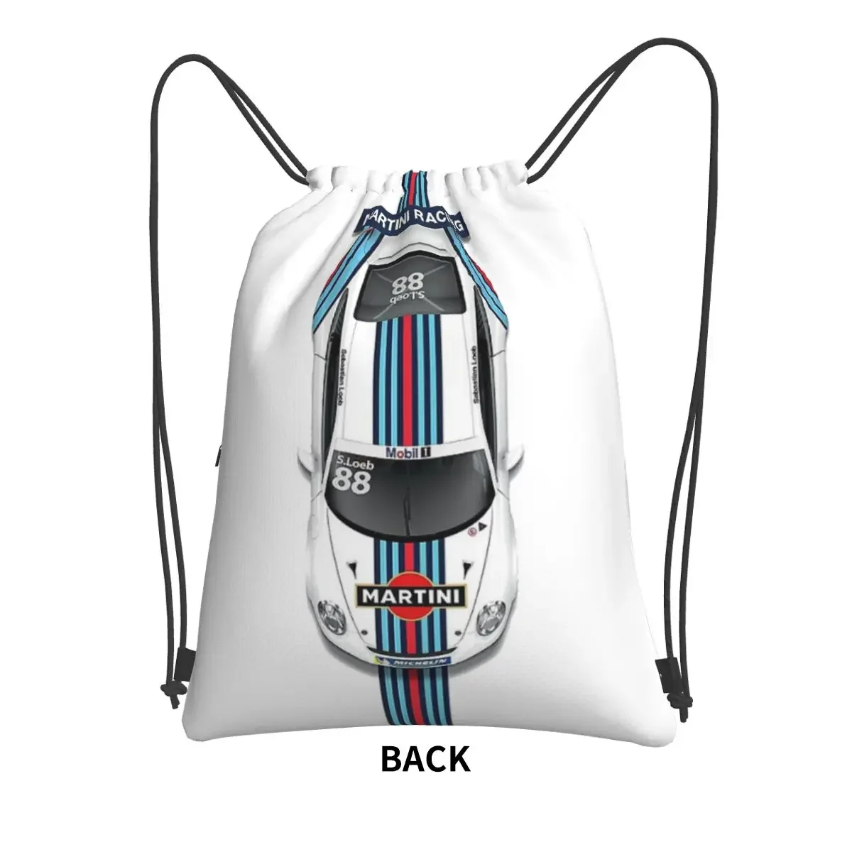 Martini Raci Portable Backpacks Drawstring Bag Fashion Drawstring Bundle Pocket Storage Bags For School Students