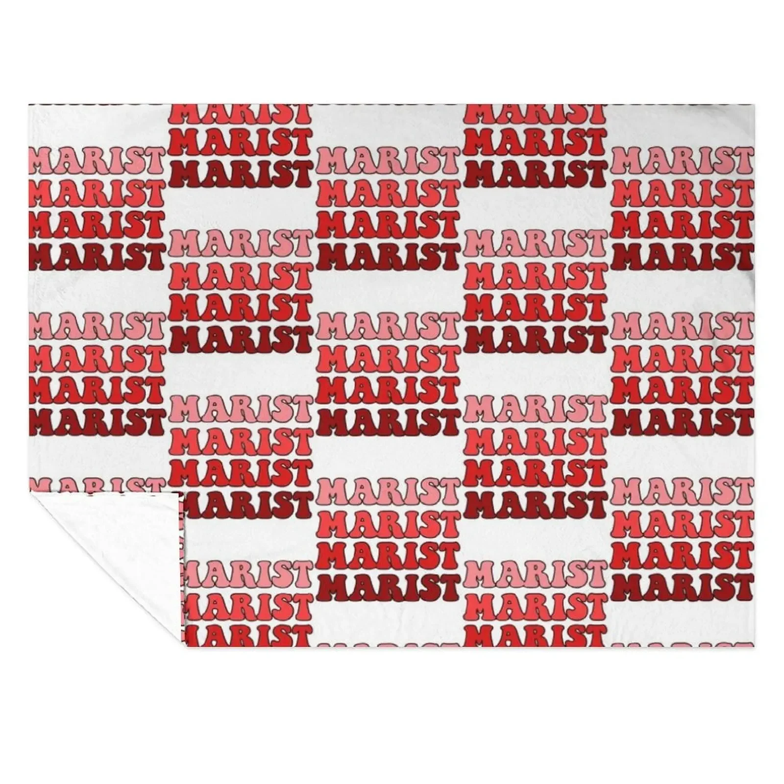 

marist gradient text Throw Blanket Warm Bed linens Custom Sleeping Bag Blankets