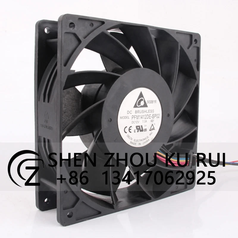 Case Fan for DELTA PFM1412DE-SP02 140x140x38MM 12V 7.5A 14038 14CM Large Airflow Inverter Cooling Fan