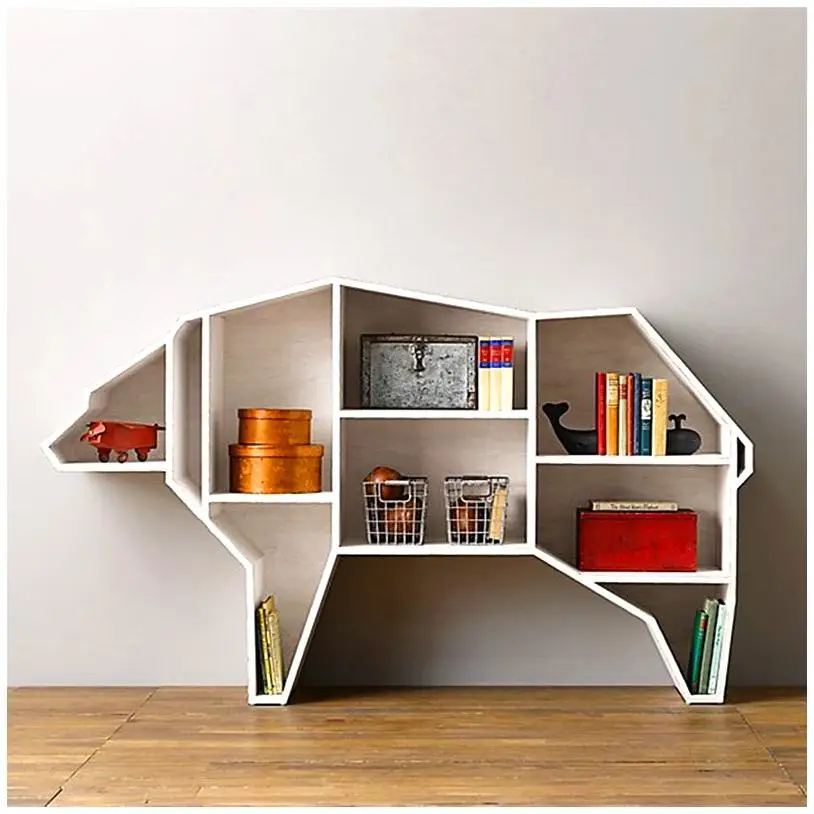 치키토스 모던 원목 회전 책장과 어린이 장난감 수납장