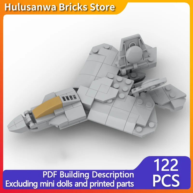 

F22 Raptor Modern Military Fighter Jets Model MOC Building Bricks War Equipment Modular Technology Gifts Holiday Children Toys