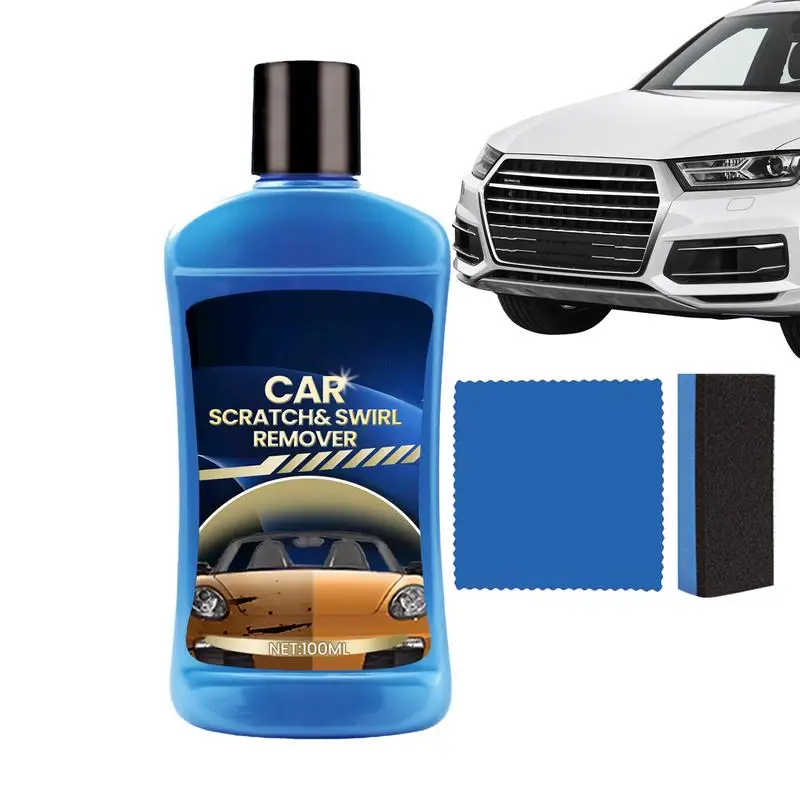 

Car Wax Polish Scratch Remover ScratchRemover Compound Polish 100ml Rubbing Compound For Cars With Cloth And Sponge Repair Paint