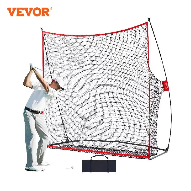 VEVOR Golf Practice Hitting Net Huge 7.8x7ft Golf Net Personal Driving Range for Indoor or Outdoor Use Portable Golf Aid Net