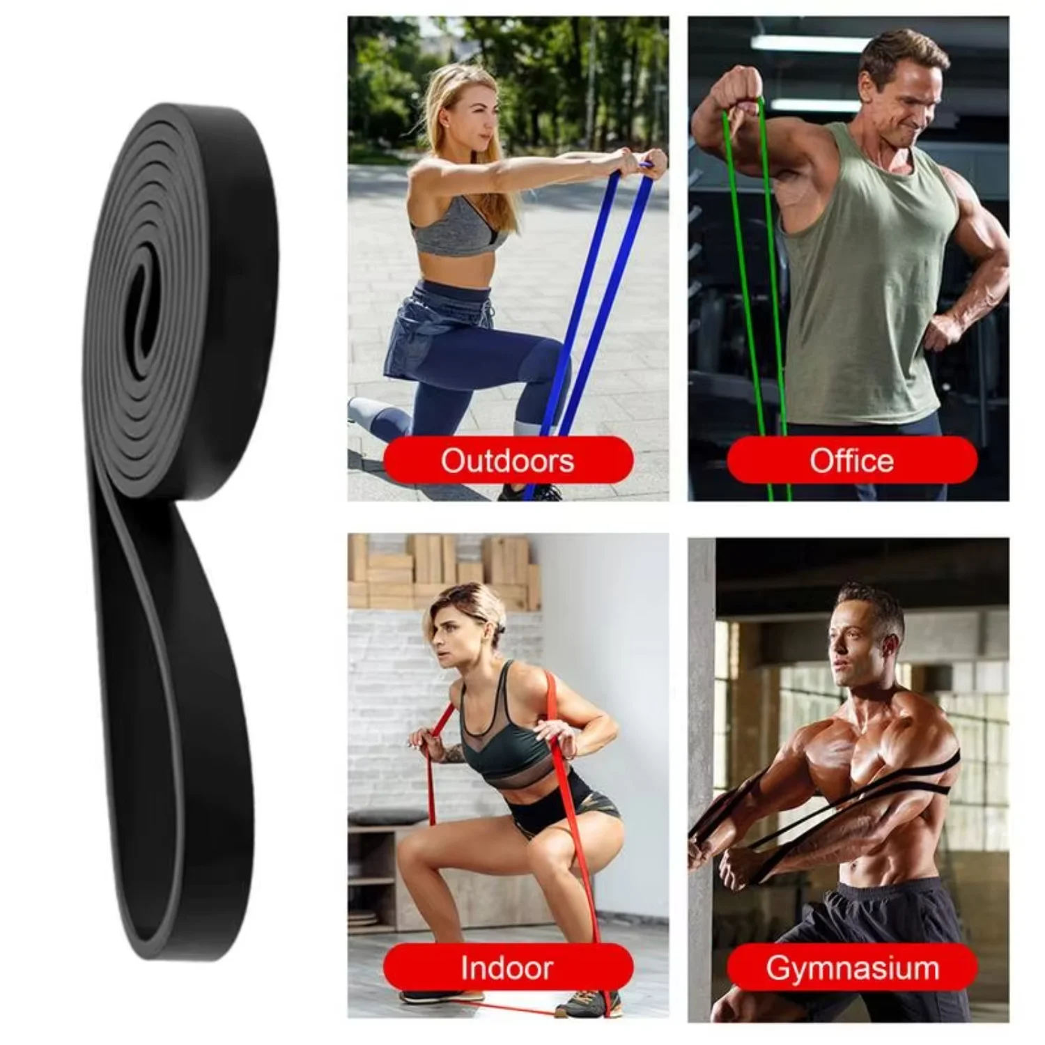 Stretch Resistance Band Exercise Expander Elastic Fitness Band Pull  Assist Bands  Training Pilates  Gym Workout