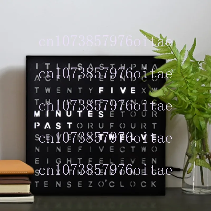 

Fashion Creative Desktop Ornament English Display Reading Time Table Office Learning Reading Time LED Alphabet Wall Clock