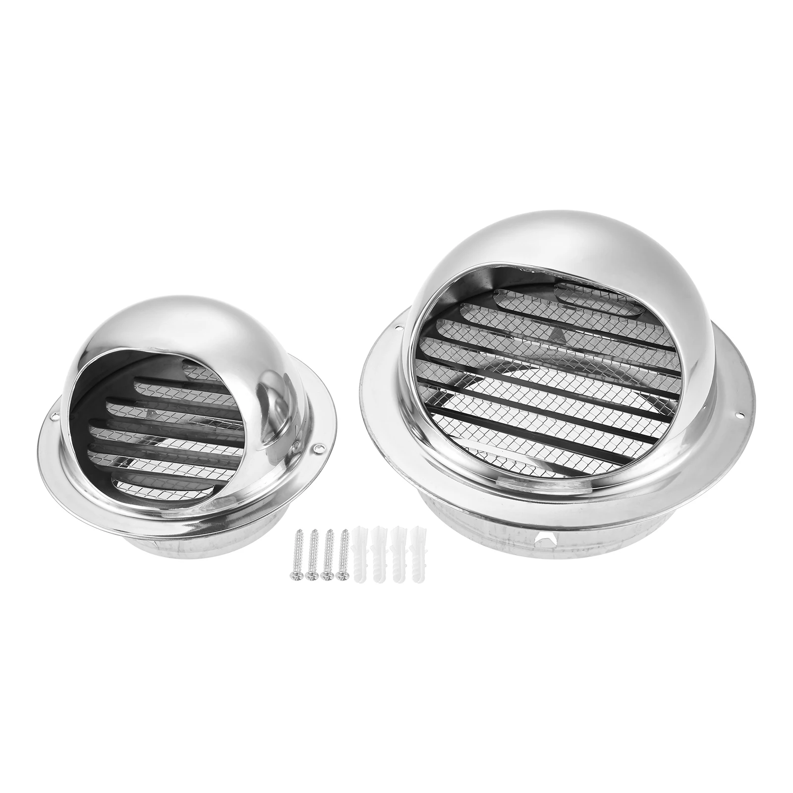2Pcs Duct Vent Silver 100/150mm For Bathroom Extractors Air Conditioning Units Kitchen Fans 4/6 Inch Dryer Vent Hose/Stove Pipe