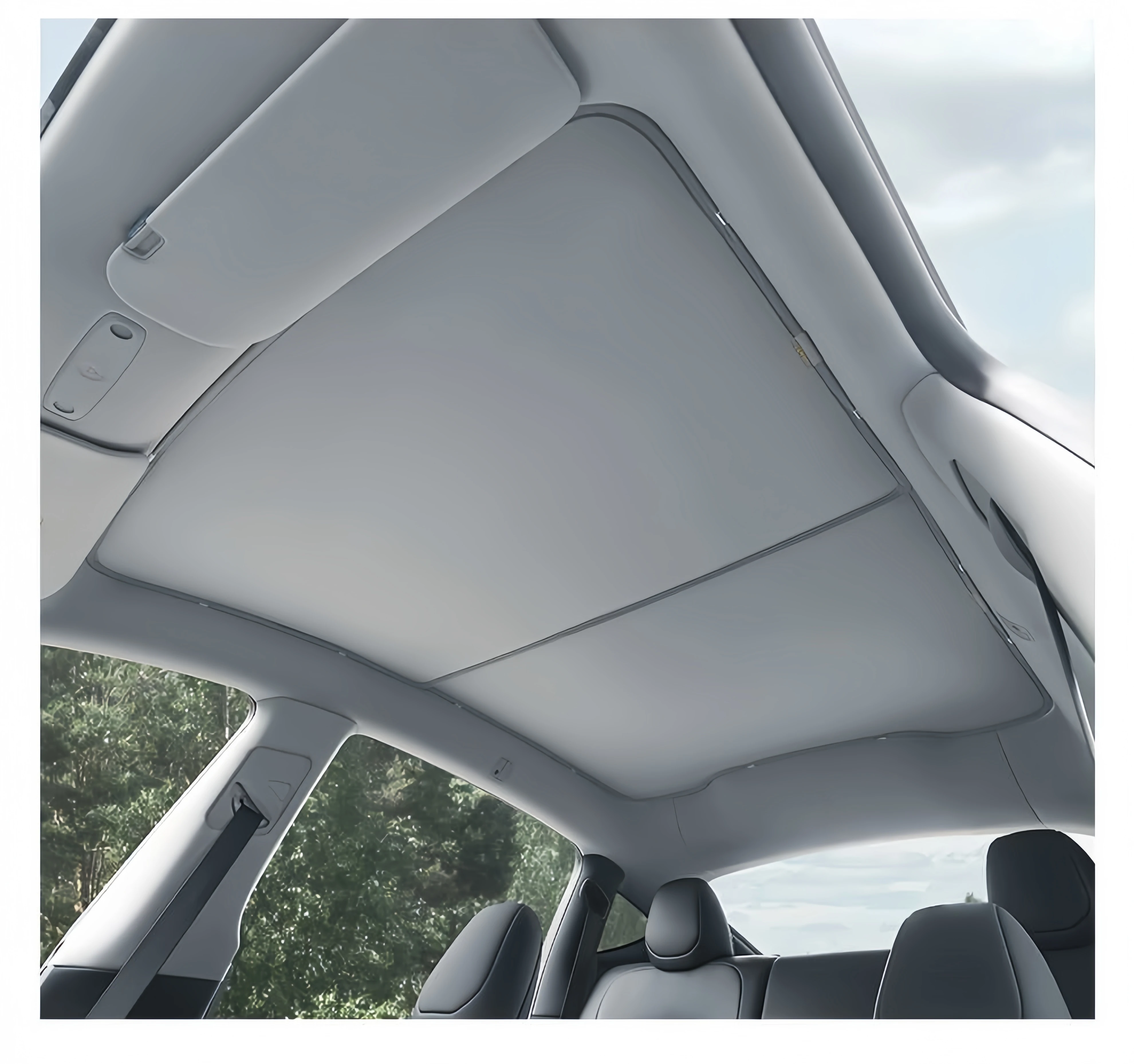 Für Model Y Yuniper /Model YL 2026+ Vorhang Auto-Dachisolierung Eiskristall UV-Schutz Wärmebarriere Deckenschutz – Detail 31