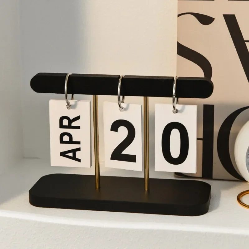 Creative Modern Simple Wooden Page Turning Calendar Decoration Office Students Home Desktop Study Desk Calendar Wooden Crafts