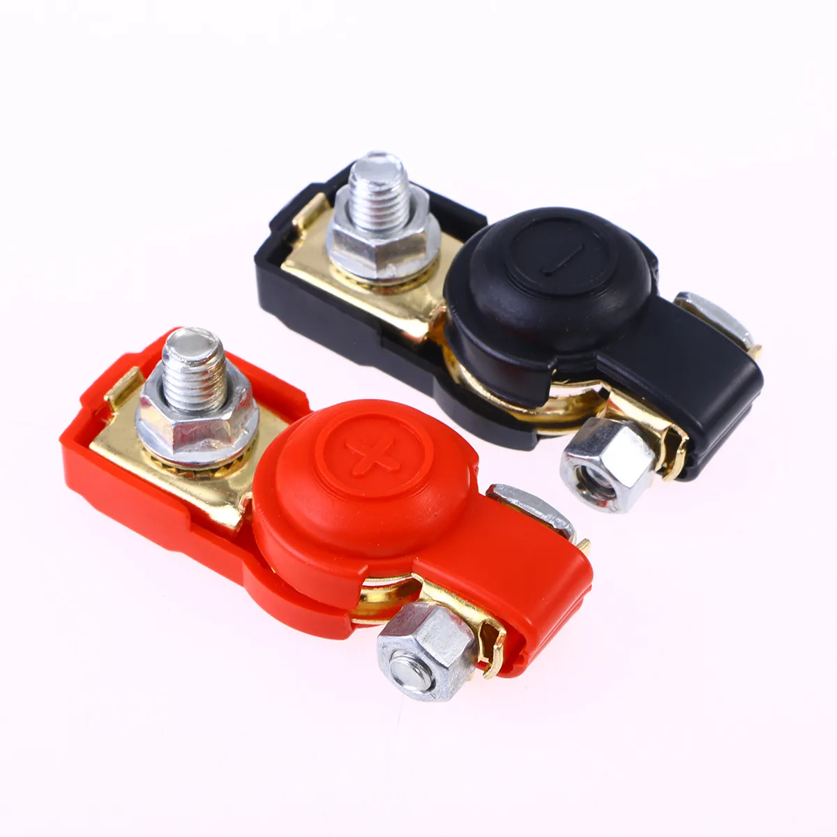 

Pair of Universal Car Terminal Clamps Copper Material 6V 12V Positive Negative Connector for Auto Vehicle Boat Van with