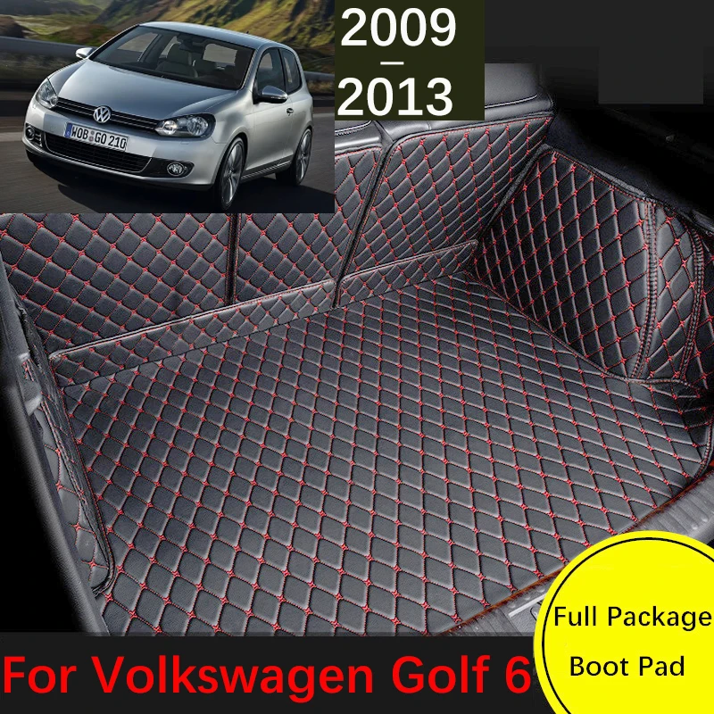 

Custom Luxury Leather Car Trunk Mat For VW Volkswagen Golf6 Golf 6 Mk6 2009~2013 Waterproof Mat Tray Carpet Mud Car Accessories