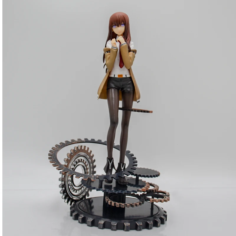 18cm Steins Gate Anime Girl Figure Makise Kurisu Action Figure Steins;Gate Kurisu Makise Figurine Collectible Model Doll Toys