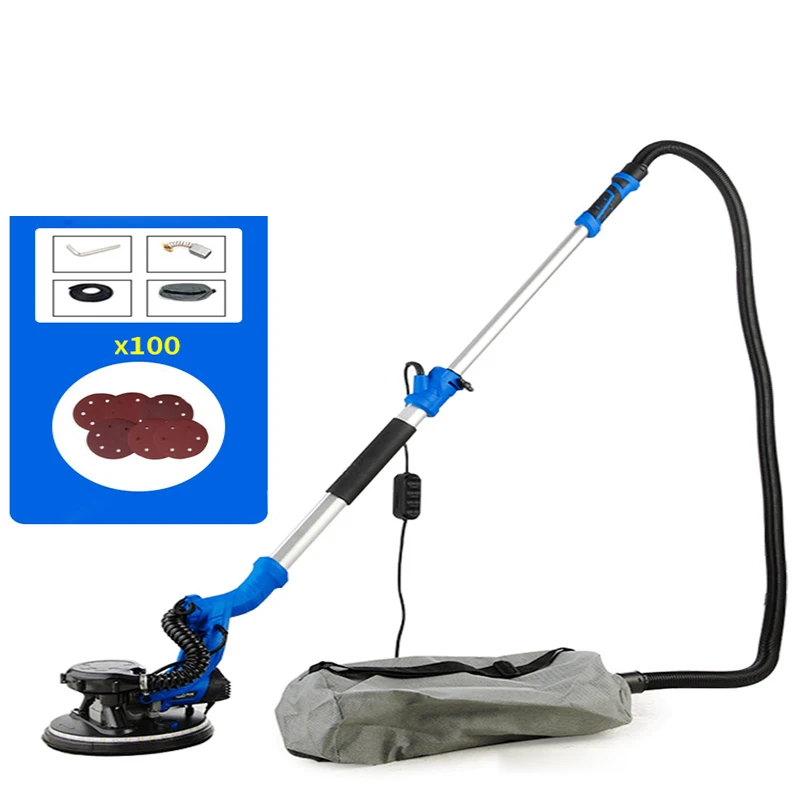 

Household Adjust Speed Drywall Sander Wall Polishing Grinding Double Led Light Wall Putty Polisher Machine 220V