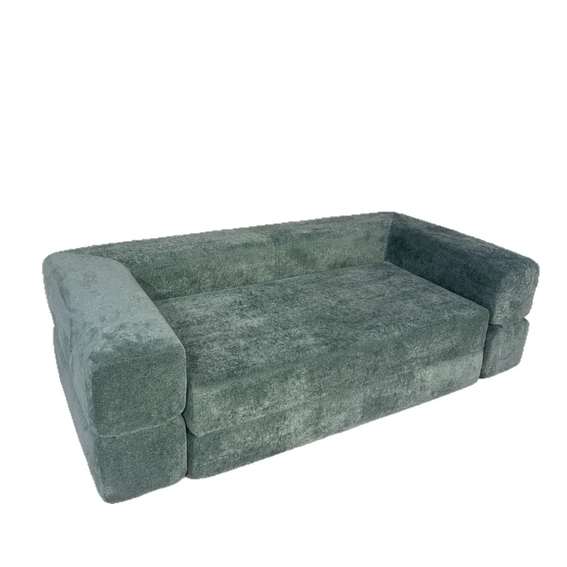

Processing vacuum compression sofa corduroy retro straight row sofa bed fabric folding dual-purpose compression sofa