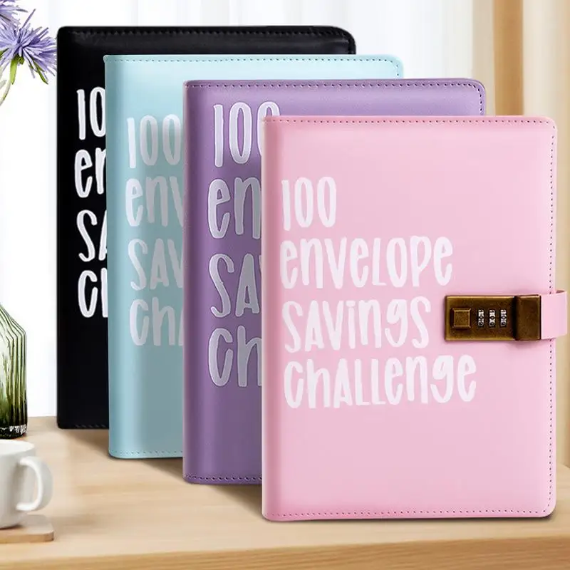 Money Envelopes For Cash Saving Challenge Saving Budgeting Binder With Password Lock 100 Envelopes Money Saving Money Challenge